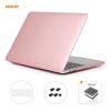 ENKAY 3 in 1 Crystal Laptop Protective Case + EU Version TPU Keyboard Film + Anti-dust Plugs Set for MacBook Pro 15.4 inch A1707 & A1990 (with Touch Bar)