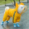 Pet Cartoon Pattern Waterproof All-inclusive Four-leg Raincoat