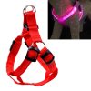 Double Sided LED Light Pet Harness Nylon Cat Dog Chest Strap Leash