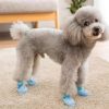 4 PCS/Set Cartoon Dog Shoes Pet Silicone Waterproof Rain Boots