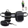 Dog Running Reflective Adjustable Belt Traction Rope with Small Bag