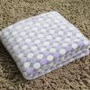 Soft Flannel Pet Blanket Dots Printed Breathable Bed Mat Warm Pet Sleeping Cushion Cover for Pet Dog Cat