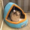 Pet Dog Cat  Warm Soft Bed Pet Cushion Dog Kennel Cat Castle Foldable Puppy House with Toy Ball