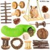 Hamster Toy Pet Rabbit Guinea Pig Parrot Play Grinding Wood Toys