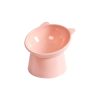 Pet Tall Protection Cervical Slant Mouth Food Bowl Anti-overturning Plastic Cat Bowl