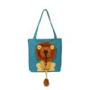 Canvas Expandable Little Lion Shape Cat Bag Small Dog Handbag