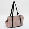 Outside Travel Puppy Dogs Breathable Carrying Plaid Shoulder Bags for Pet Dogs Cats