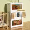 Closet Organizers and Storage Bins with Lids and Wheels,Plastic Foldable Box Toy Storage Containers for Home Kitchen Office