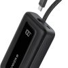 Anker Zolo Power Bank, 10,000mAh 30W Portable Charger with Built-in USB-C Cable for Travel, Fast Charging Battery Pack for iPhone 15 Series, MacBook, Galaxy, iPad, and More