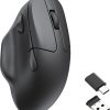 Keychron M7 Wireless Gaming Optical Mouse, Tri-Mode 2.4 GHz/Bluetooth 5.1/Wired, PixArt 3395 Sensor, 26000 DPI, Ergonomic 63g Lightweight Programmable Macro Button for Windows PC/Mac