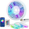 Smart LED Light Strips,16.4ft/5M Bluetooth LED Strip Lights Color Changing LED Lights with APP &Remote Control, Music Sync RGB Lights for Bedroom Home Kitchen Decoration DIY
