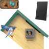 Smart Bird Houses for Outside Solar Powered, 1080P HD Live View Birdhouse with Camera, Perfect Viewing Bird Nesting and Hatching, Ideal Outdoors Bird House for Blue Bird and Cardinal