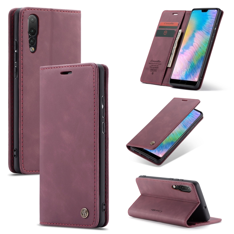 CaseMe-013 Detachable Multifunctional Horizontal Flip Leather Case with Card Slot & Holder & Zipper Wallet & Photo Frame for Huawei P20 Pro