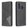 Rhombus Texture Horizontal Flip Magnetic Leather Case with Holder & Card Slots & Wallet