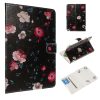 Colored Drawing Pattern Horizontal Flip PU Leather Case with Holder & Card Slots