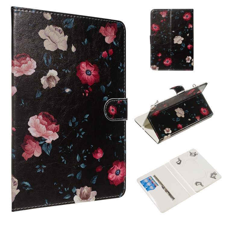 Colored Drawing Pattern Horizontal Flip PU Leather Case with Holder & Card Slots