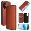 Carbon Fiber Texture Magnetic Horizontal Flip TPU + PC + PU Leather Case with Card Slot