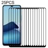 25 PCS Full Glue Full Screen Tempered Glass Film