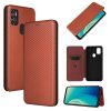 Carbon Fiber Texture Magnetic Horizontal Flip TPU + PC + PU Leather Case with Card Slot