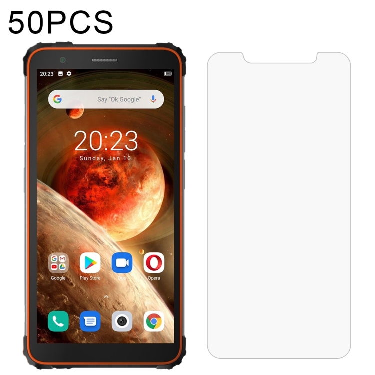 50 PCS 0.26mm 9H Surface Hardness 2.5D Explosion-proof Tempered Glass Non-full Screen Film