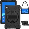 Shockproof Colorful Silicone + PC Protective Case with Holder & Hand Grip Strap & Shoulder Strap