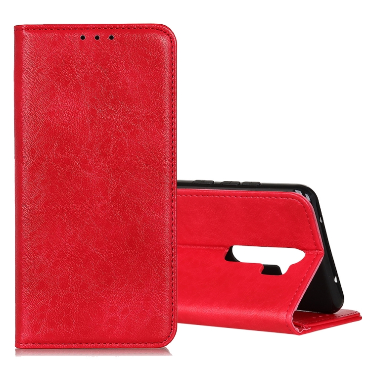 Magnetic Retro Crazy Horse Texture Horizontal Flip Leather Case with Holder & Card Slots