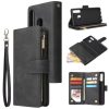 Multifunctional Retro Frosted Horizontal Flip Leather Case with Card Slot & Holder & Zipper Wallet & Photo Frame & Lanyard