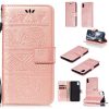 Elephant Embossing Horizontal Flip Leather Case with Holder & Card Slots & Wallet & Lanyard