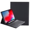 Y-C11B 2021 Detachable Candy Color Skin Texture Round Keycap Bluetooth Keyboard Leather Case with Pen Slot & Stand