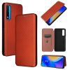 Carbon Fiber Texture Magnetic Horizontal Flip TPU + PC + PU Leather Case with Card Slot