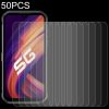 50 PCS 0.26mm 9H 2.5D Tempered Glass Film