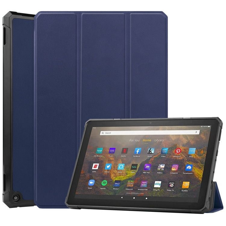 Custer Pattern Pure Color TPU Smart Tablet Holster with Sleep Function & 3-Fold Holder