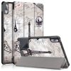 Painted Pattern PU + TPU Horizontal Flip Leather Case with Three-folding Holder & Wake-up / Sleep Function