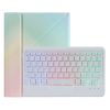 B011S Splittable Backlight Bluetooth Keyboard Leather Case with Triangle Holder & Pen Slot