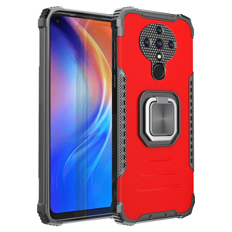 For Tecno Spark 6 Fierce Warrior Series Armor All-inclusive Shockproof Aluminum Alloy + TPU Protective Case with Ring Holder