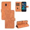 Solid Color Skin Feel Magnetic Buckle Horizontal Flip Calf Texture PU Leather Case with Holder & Card Slots & Wallet