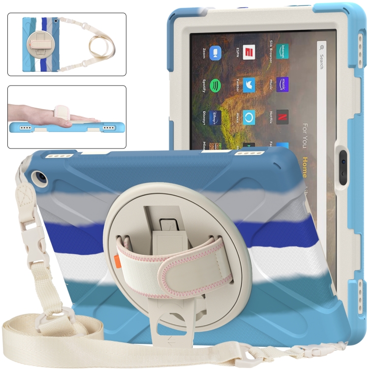 Silicone + PC Protective Case with Holder & Shoulder Strap