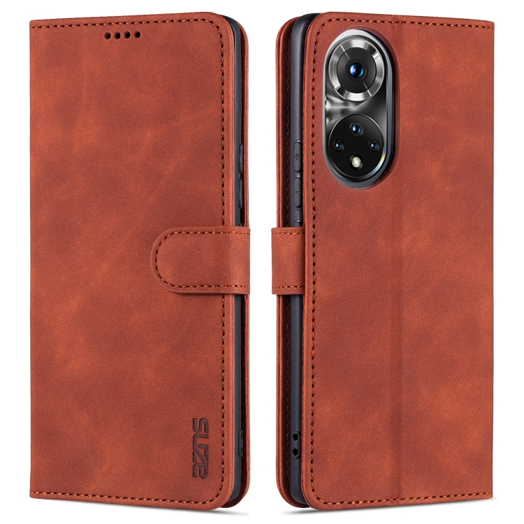 AZNS Skin Feel Calf Texture Horizontal Flip Leather Case with Card Slots & Holder & Wallet