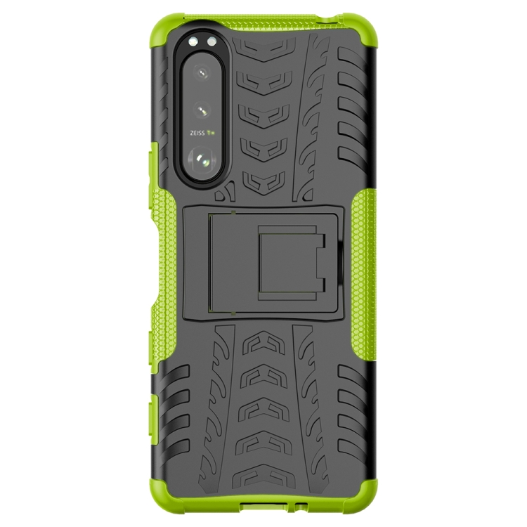 Tire Texture Shockproof TPU+PC Protective Case with Holder