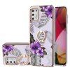 Electroplating Pattern IMD TPU Shockproof Case with Rhinestone Ring Holder