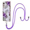 Electroplating Pattern IMD TPU Shockproof Case with Neck Lanyard
