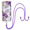 Electroplating Pattern IMD TPU Shockproof Case with Neck Lanyard