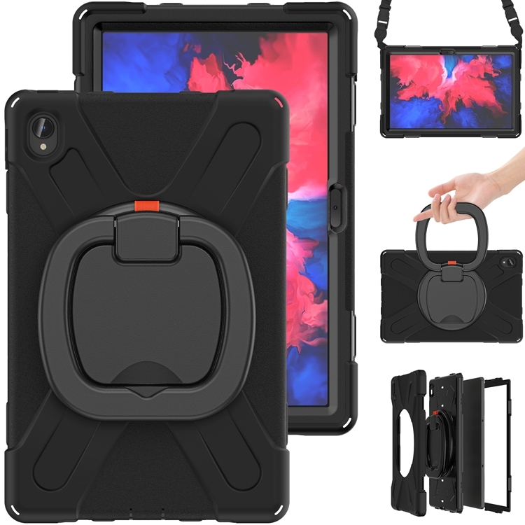 Silicone + PC Protective Case with Holder & Shoulder Strap