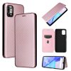 Carbon Fiber Texture Magnetic Horizontal Flip TPU + PC + PU Leather Case with Card Slot