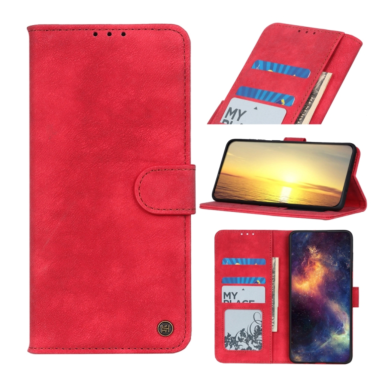Antelope Texture Magnetic Buckle Horizontal Flip PU Leather Case with Card Slots & Wallet & Holder
