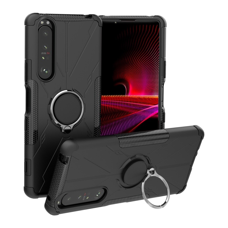 Armor Bear Shockproof PC + TPU Protective Case with Ring Holder