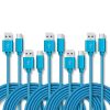 5 PCS USB to USB-C / Type-C Nylon Braided Charging Data Transmission Cable