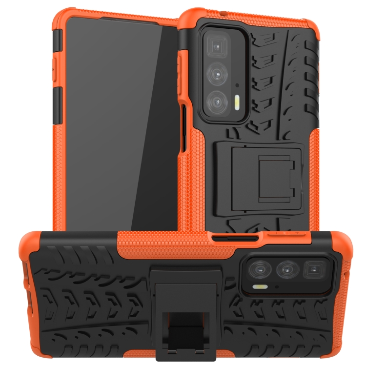 Tire Texture Shockproof TPU+PC Protective Case with Holder