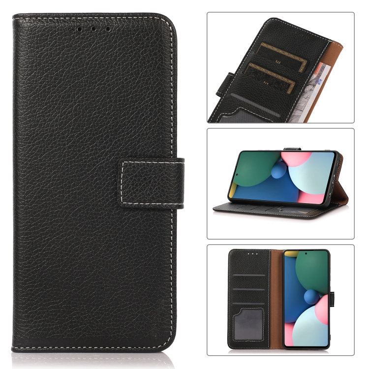 Litchi Texture PU + TPU Horizontal Flip Leather Case with Holder & Card Slots & Wallet