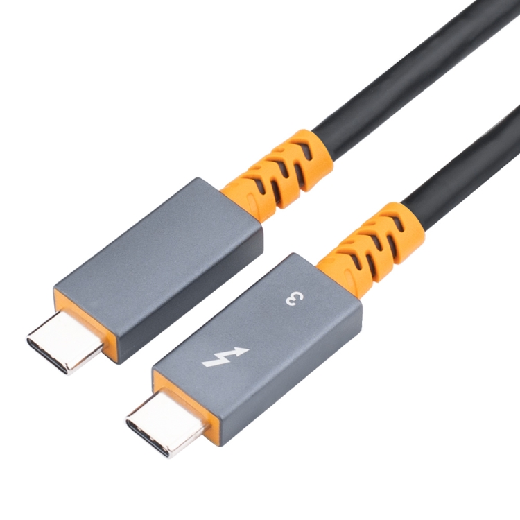 9046 100W USB-C / Type-C Male to USB-C / Type-C Male Two-color Data Cable 4K Audio Video Cable for Thunderbolt 3